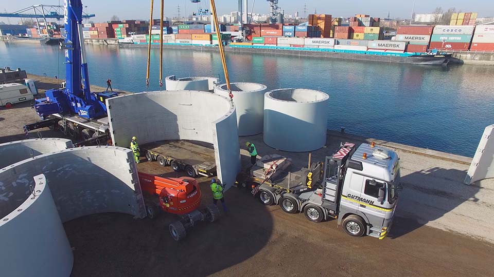 Spedition Gutmann Hafen Strasbourg Port Windturmteile